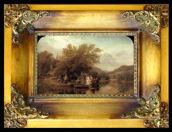 framed  Albert Fitch Bellows Life-s Day or Three Times Across the River, Ta040